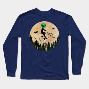 Funny alien rider Long Sleeve T-Shirt